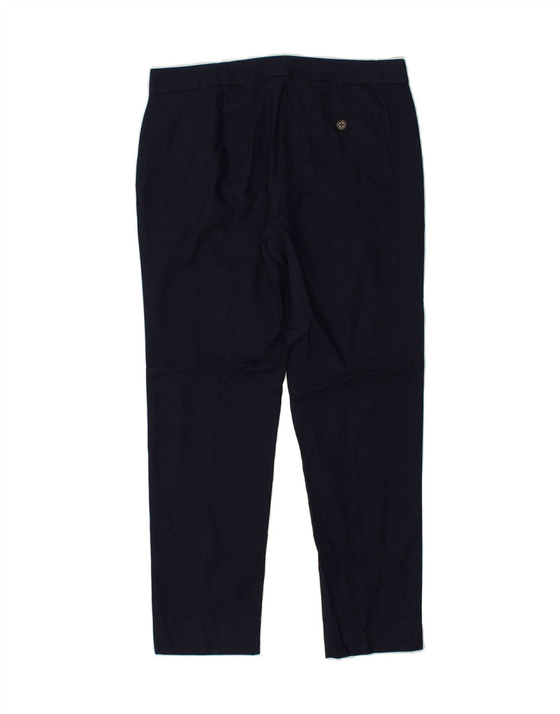 J. CREW Womens Tapered Chino Trousers US 4 Small W32 L27 Navy Blue Cotton | Vintage J. Crew | Thrift | Second-Hand J. Crew | Used Clothing | Messina Hembry 