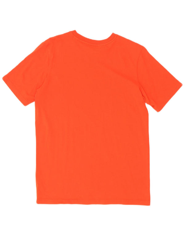 Adidas Boys Graphic T-Shirt Top 15-16 Years Orange Cotton