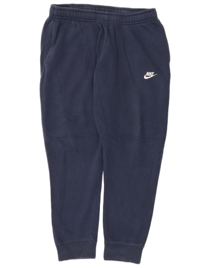 Nike Mens Tracksuit Trousers Joggers Large Navy Blue Cotton
