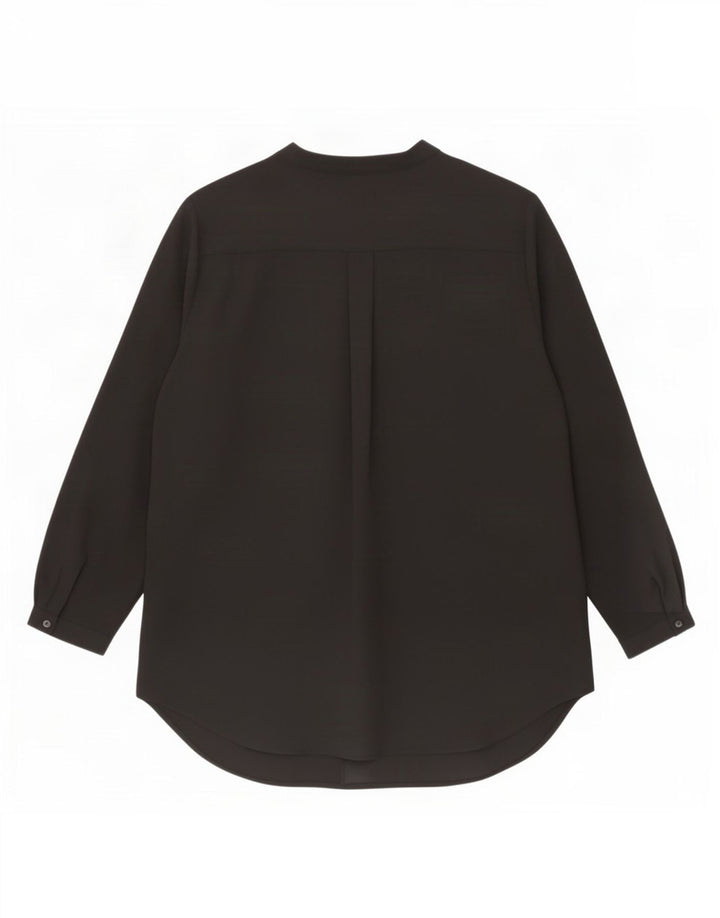 Marks & Spencer Womens Long Sleeve Tunic Top UK 22 3XL Black Polyester
