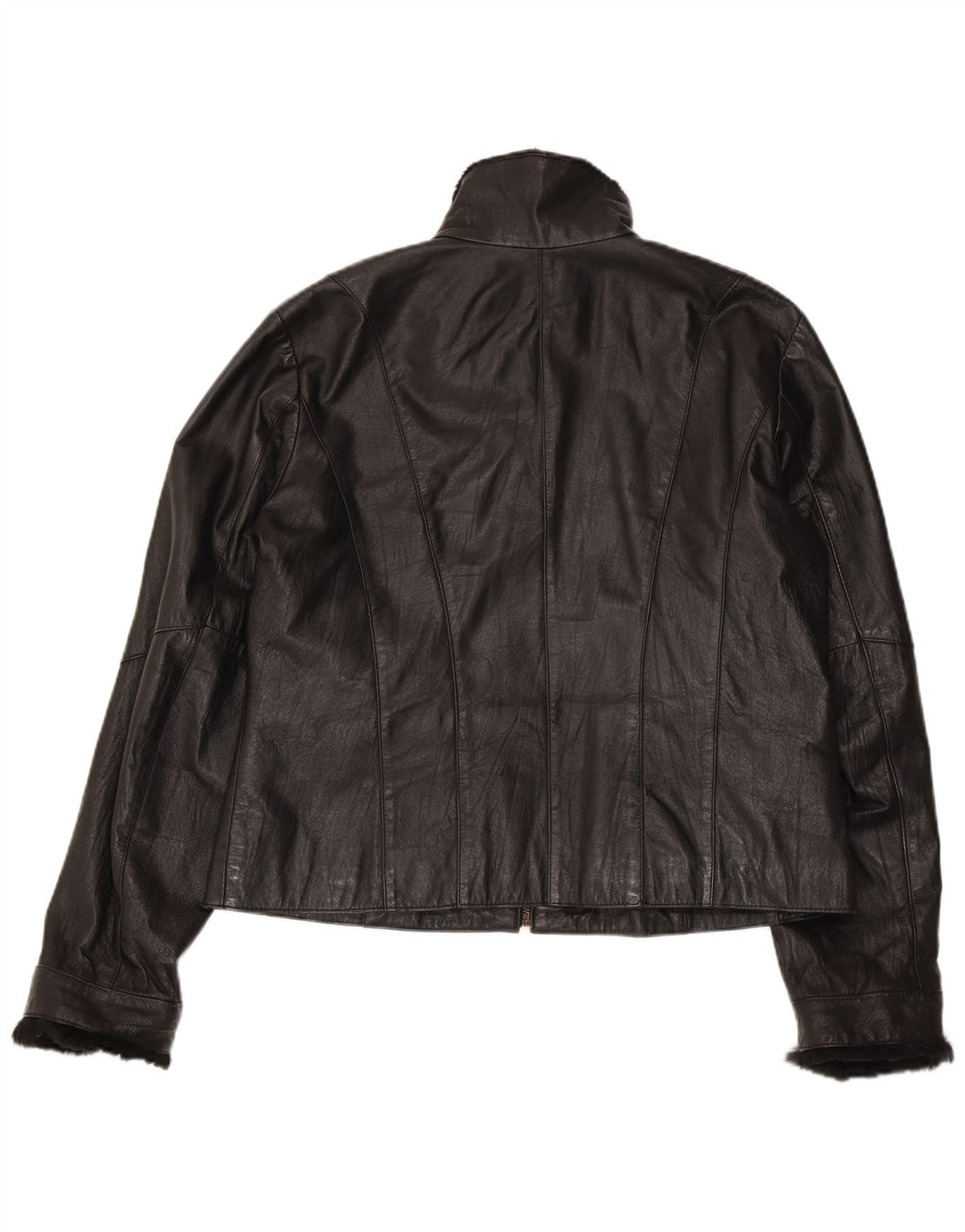 Conbipel Womens Leather Jacket IT 48 XL Black Leather