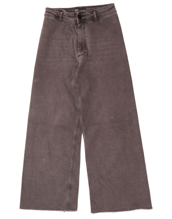 Zara Womens The Marine High Waist Wide Leg Jeans EU 40 Medium W30 L29 Grey