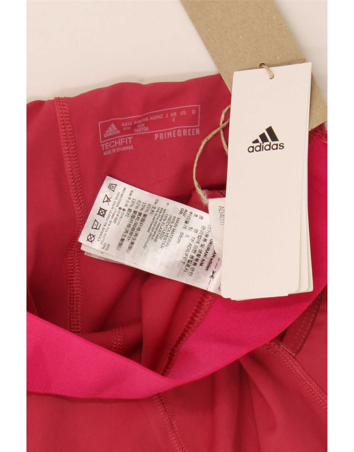 Adidas Womens Graphic Leggings UK 8 Small Pink Polyester
