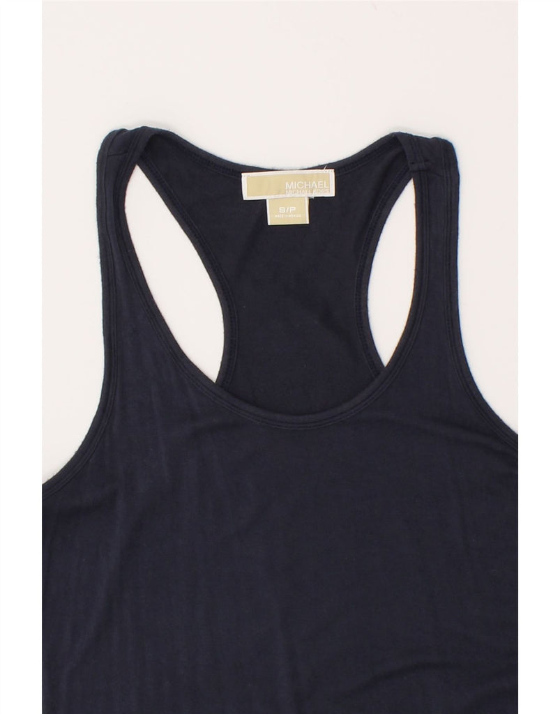 MICHAEL KORS Womens Sleeveless Maxi Dress UK 10 Small Navy Blue | Vintage Michael Kors | Thrift | Second-Hand Michael Kors | Used Clothing | Messina Hembry 