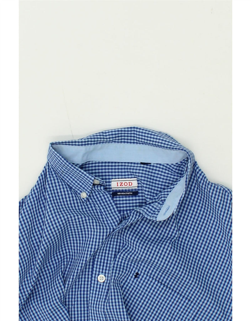 IZOD Mens Shirt XL Blue Geometric Cotton Vintage Izod and Second-Hand Izod from Messina Hembry 