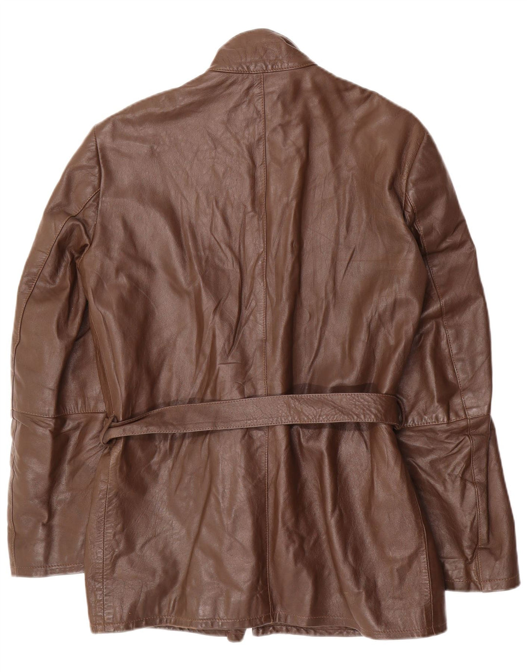 Vintage Womens Leather Jacket IT 50 XL Brown