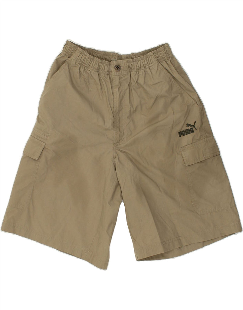 PUMA Boys Cargo Shorts 13-14 Years W26  Beige Polyester | Vintage Puma | Thrift | Second-Hand Puma | Used Clothing | Messina Hembry 