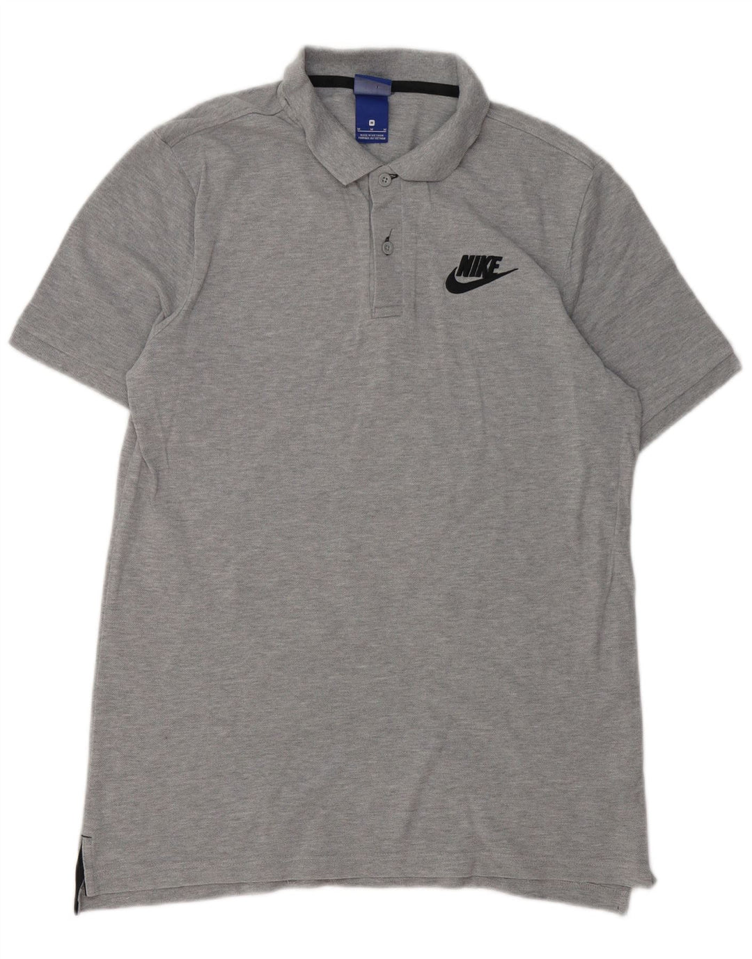 Nike Mens Polo Shirt Medium Grey Flecked Cotton