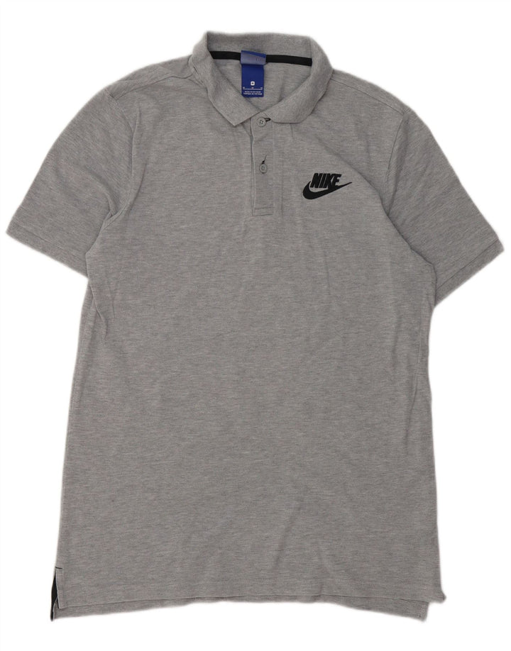 Nike Mens Polo Shirt Medium Grey Flecked Cotton