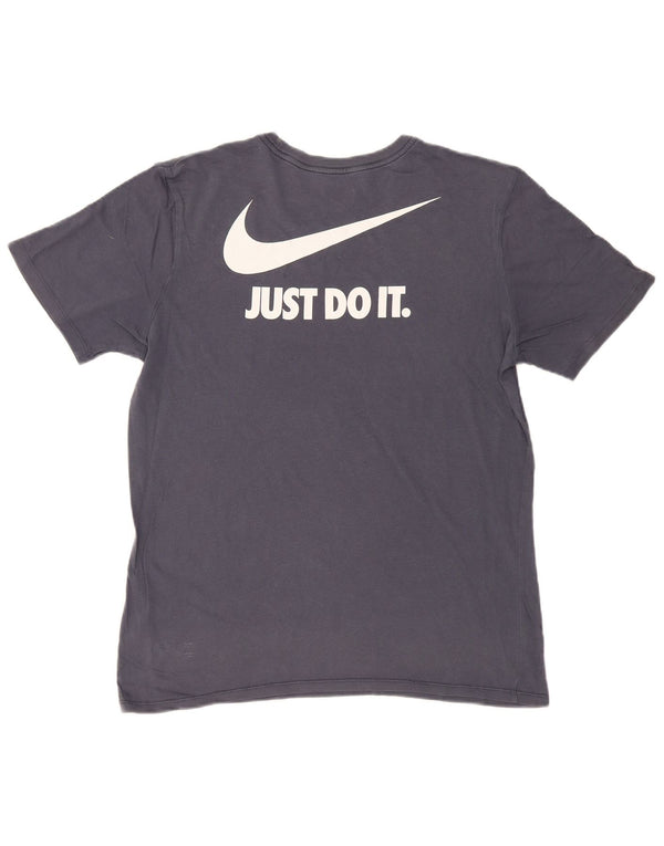 Nike Mens Graphic T-Shirt Top Large Navy Blue Cotton
