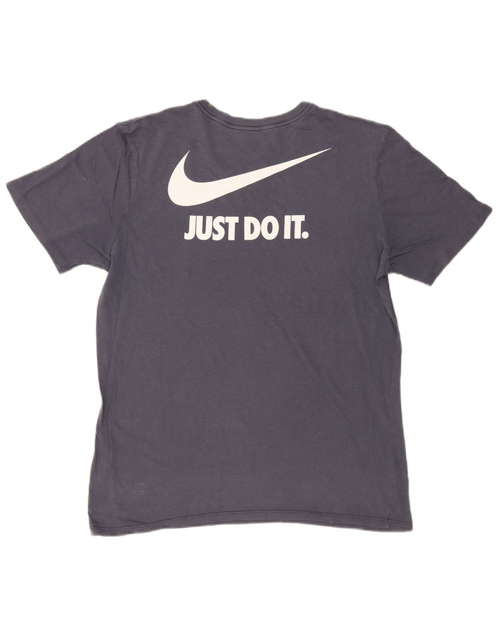 Nike Mens Graphic T-Shirt Top Large Navy Blue Cotton