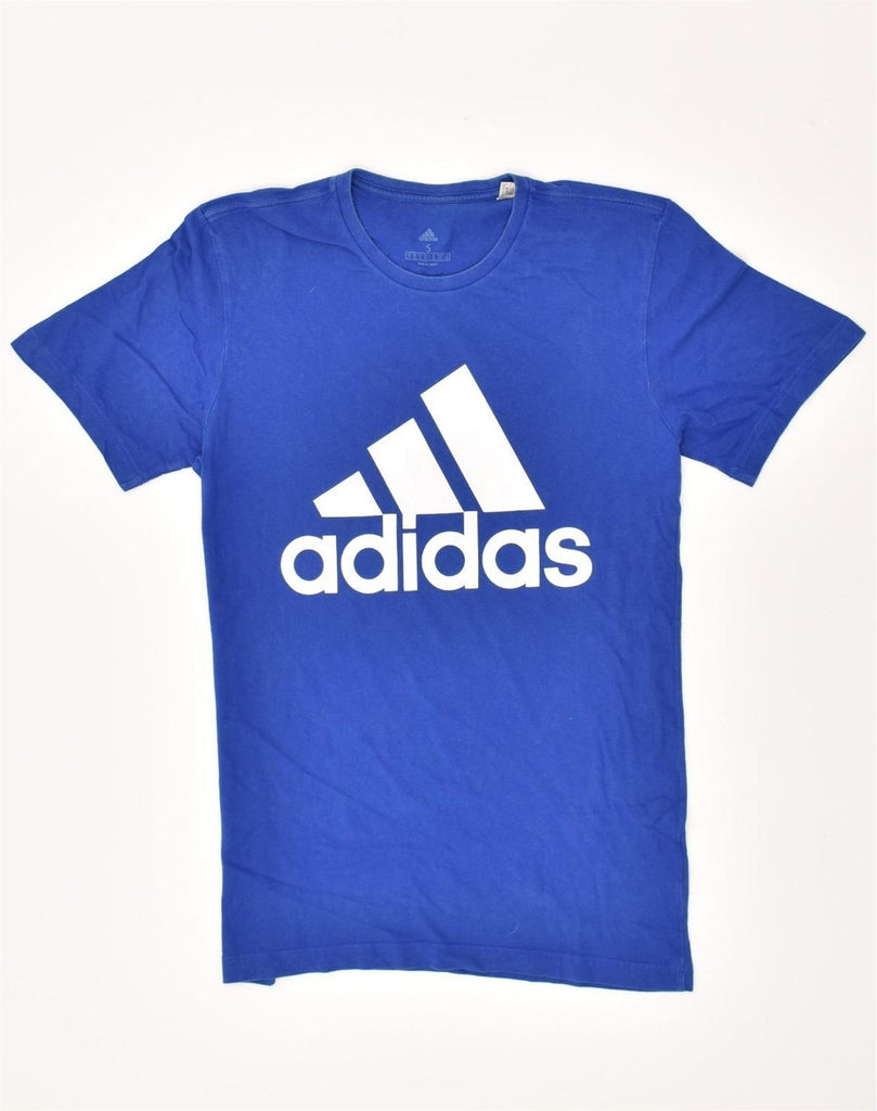 ADIDAS Mens Graphic T-Shirt Top Small Blue Cotton | Vintage Adidas | Thrift | Second-Hand Adidas | Used Clothing | Messina Hembry 