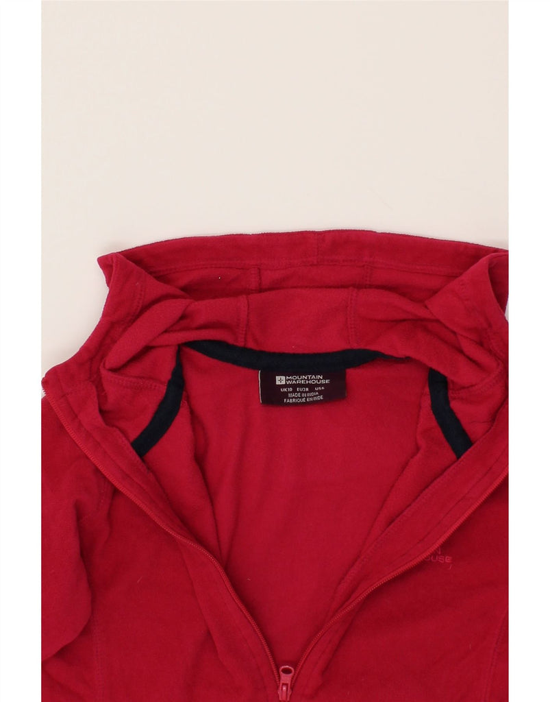 MOUNTAIN WAREHOUSE Womens Fleece Zip Hoodie Sweater UK 10 Small Pink Vintage Mountain Warehouse and Second-Hand Mountain Warehouse from Messina Hembry 