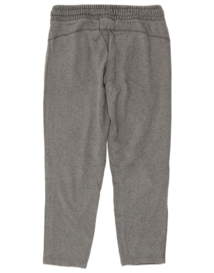 Champion Womens Graphic Velour Tracksuit Trousers UK 12 Medium Grey
