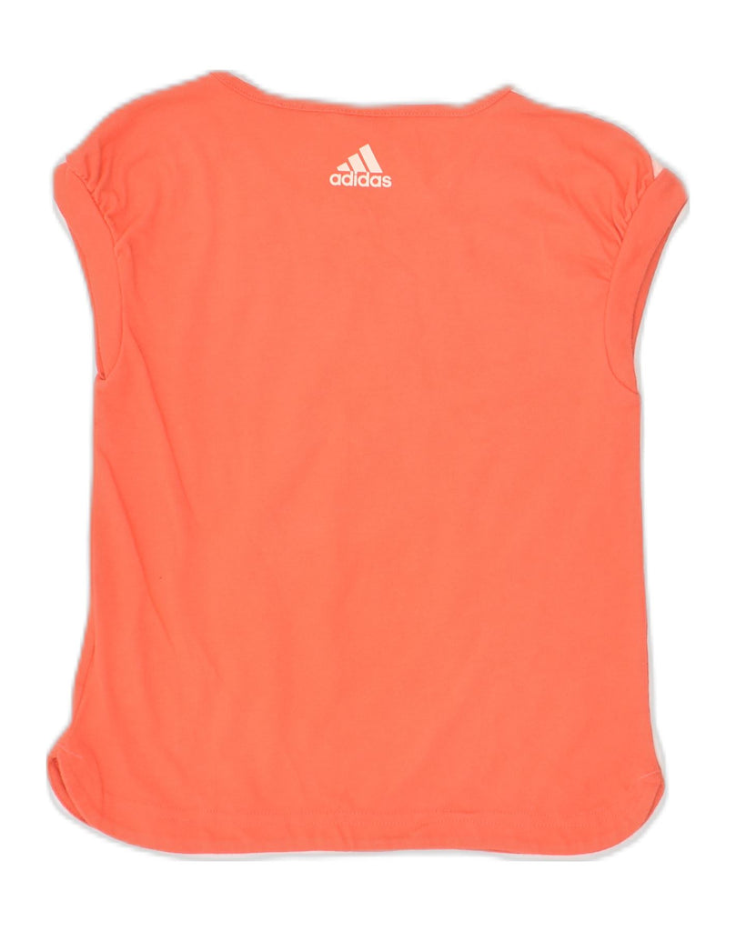 ADIDAS Girls Graphic T-Shirt Top 6-7 Years Orange Cotton | Vintage Adidas | Thrift | Second-Hand Adidas | Used Clothing | Messina Hembry 