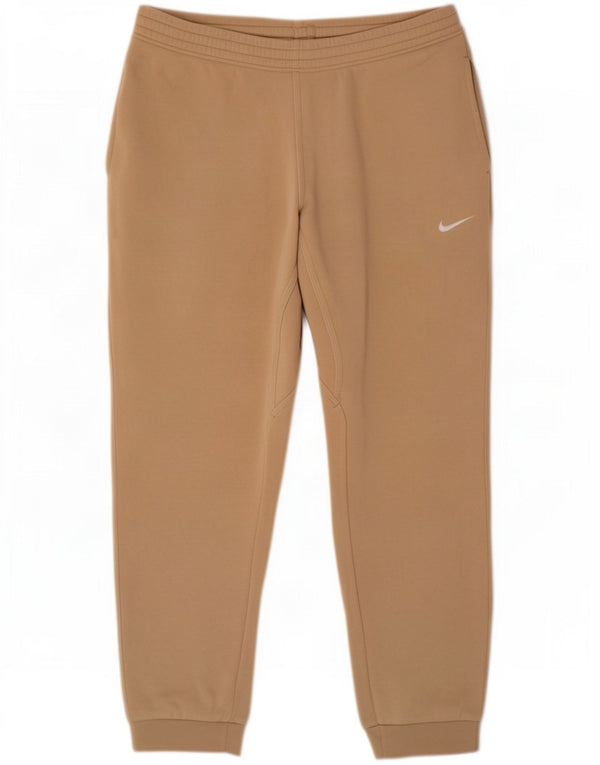 Nike Mens Tracksuit Trousers Joggers 2XL Beige Cotton
