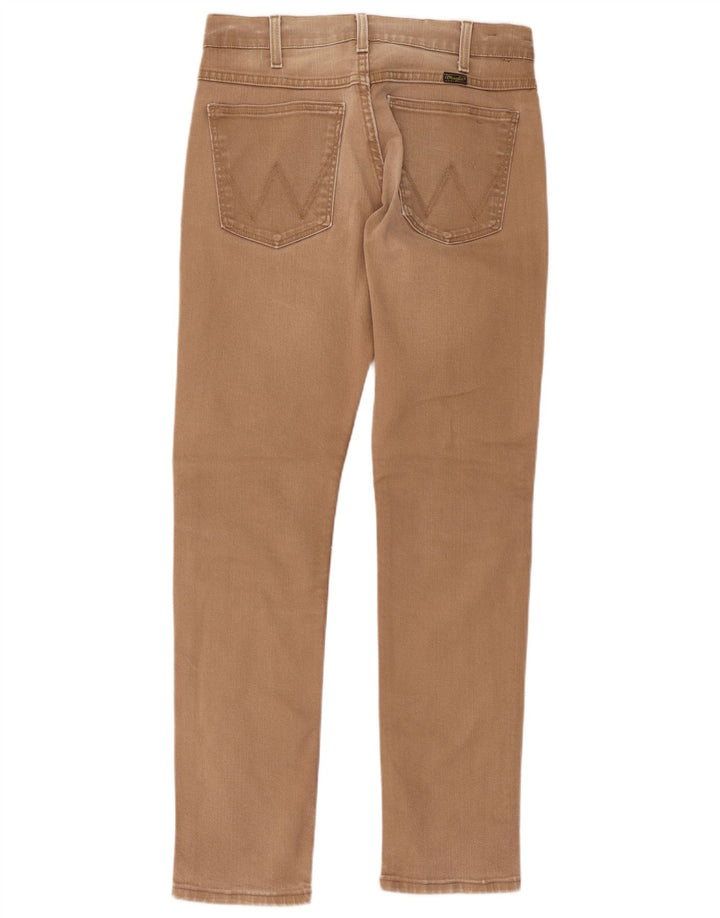 Wrangler Mens Slim Jeans W31 L34 Brown Cotton