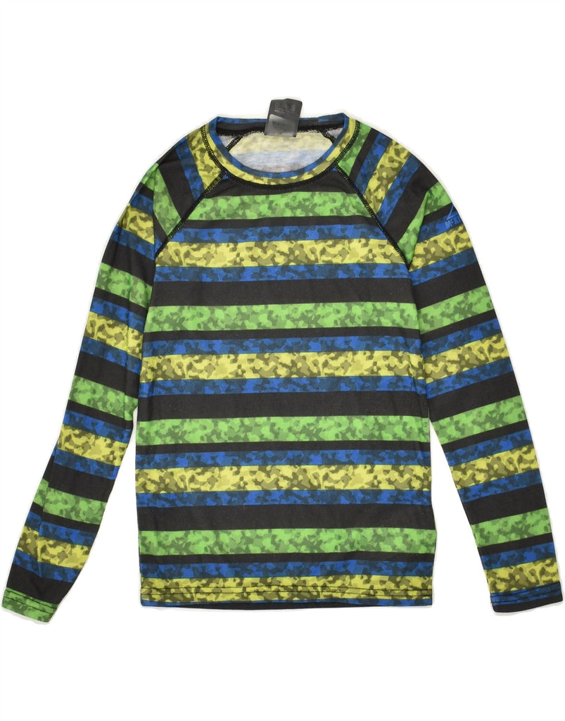 MCKINLEY Girls Top Long Sleeve 7-8 Years Multicoloured Striped Polyester | Vintage McKinley | Thrift | Second-Hand McKinley | Used Clothing | Messina Hembry 