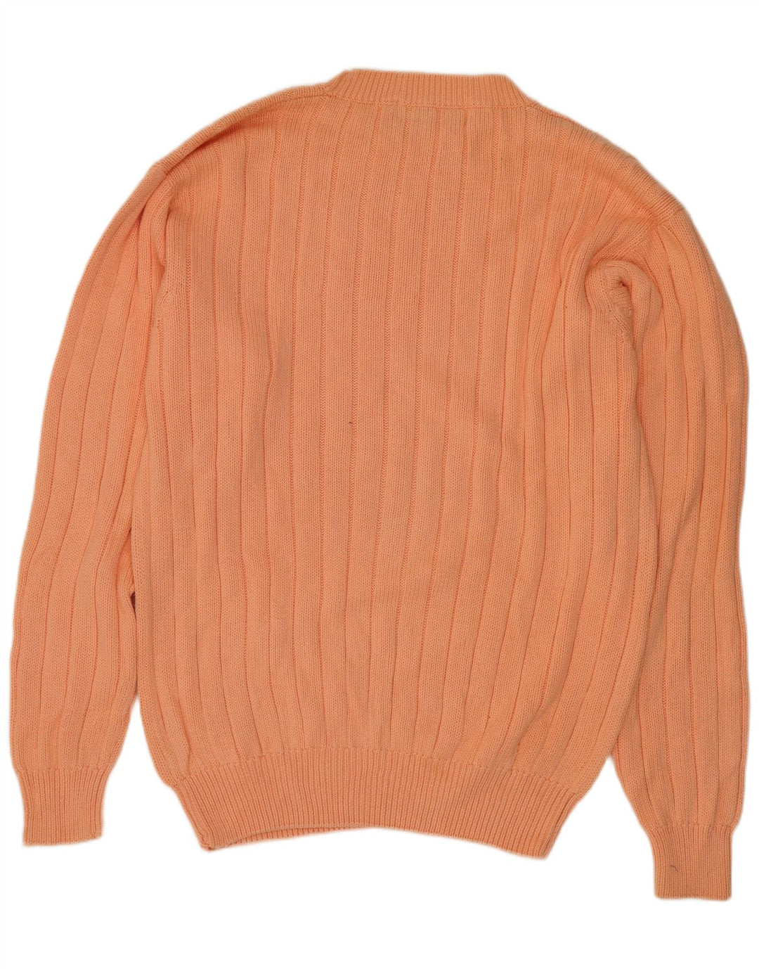 Edward Spiers Mens Crew Neck Jumper Sweater Large Orange Cotton
