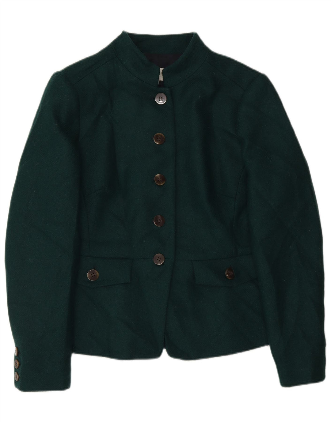 Hobbs Womens 5 Button Blazer Jacket UK 14 Large  Green Wool