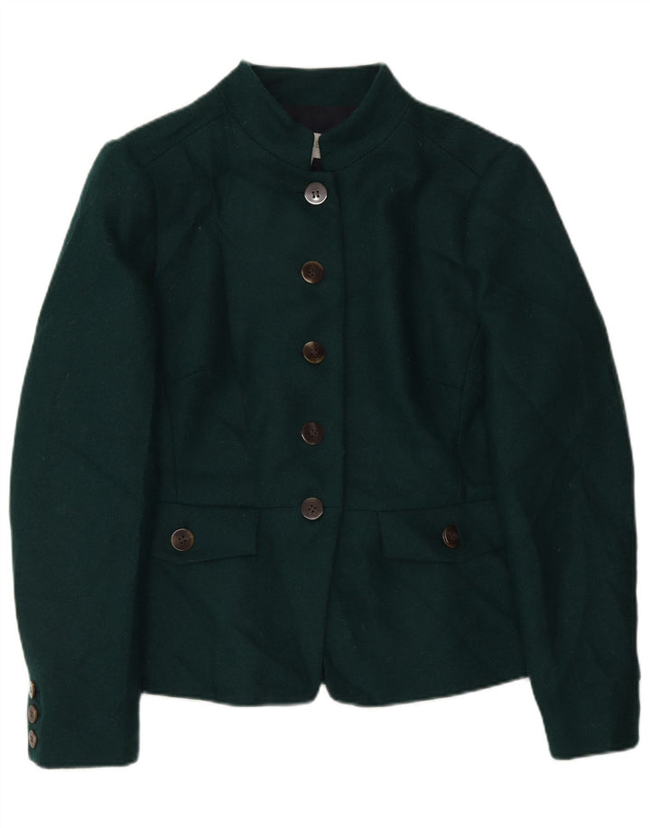 Hobbs Womens 5 Button Blazer Jacket UK 14 Large  Green Wool
