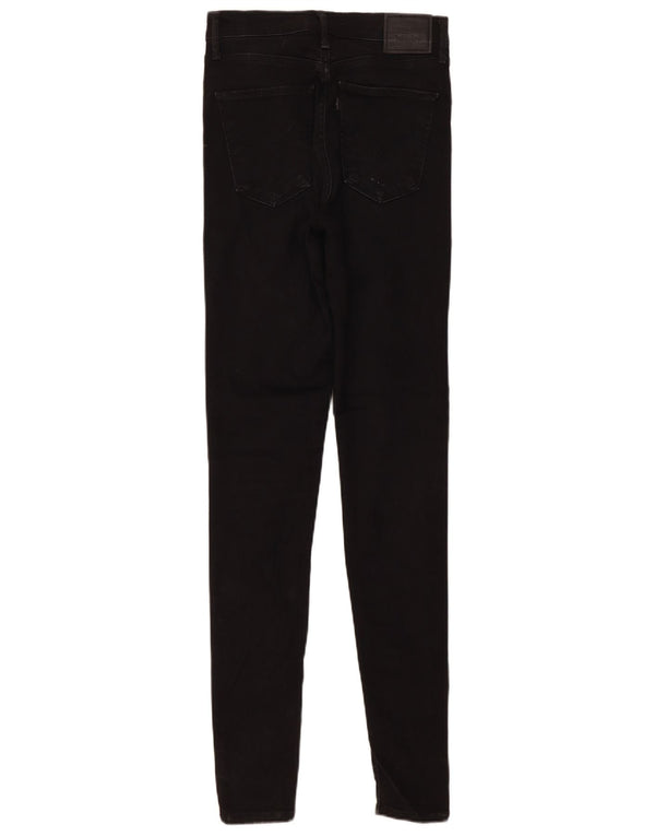 Levi's Womens Mile High Super Skinny Jeans W27 L34 Black Cotton