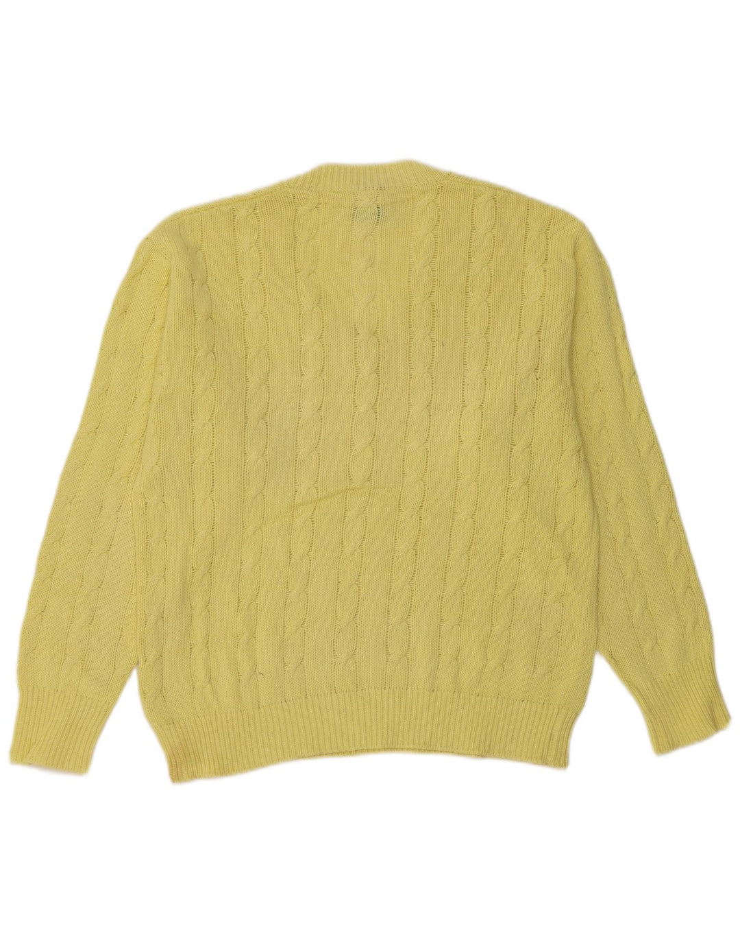 C&A Mens V-Neck Jumper Sweater Medium Yellow