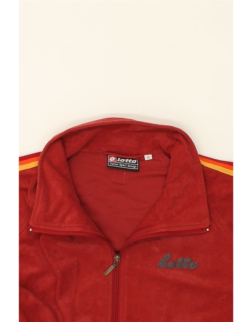 LOTTO Mens Tracksuit Top Jacket XL Red | Vintage Lotto | Thrift | Second-Hand Lotto | Used Clothing | Messina Hembry 