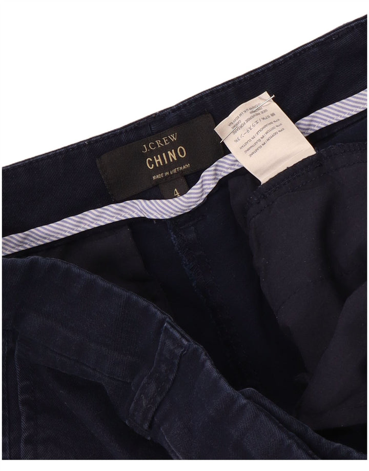J. Crew Womens Chino Shorts US 4 Small W28 Navy Blue Cotton