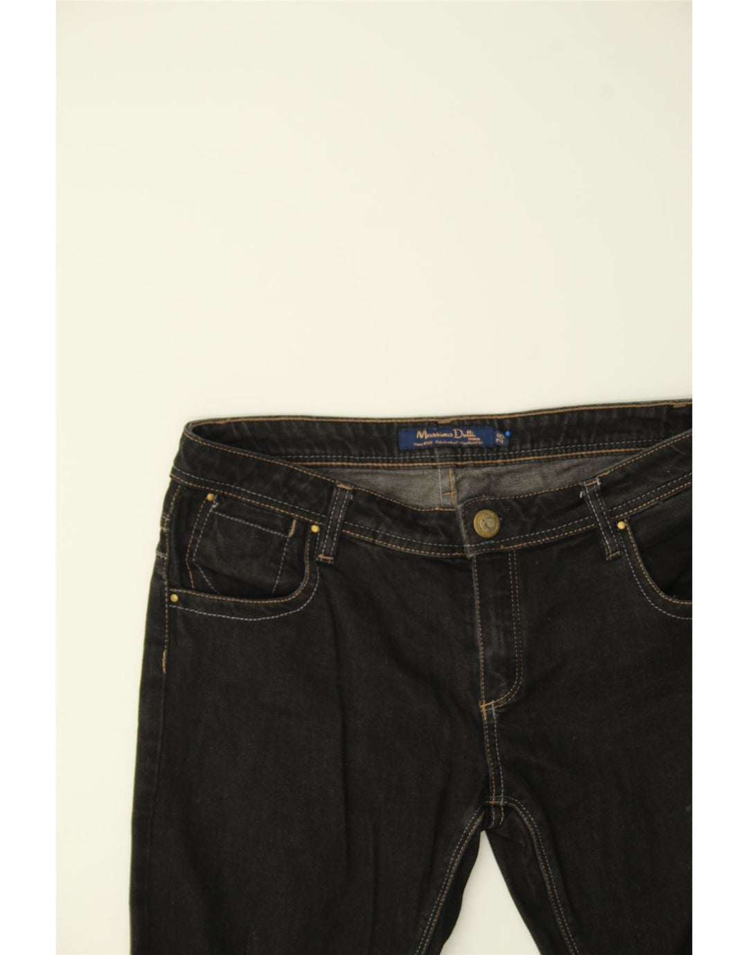 MASSIMO DUTTI Womens Slim Jeans W28 L29 Black Cotton Vintage Massimo Dutti and Second-Hand Massimo Dutti from Messina Hembry 
