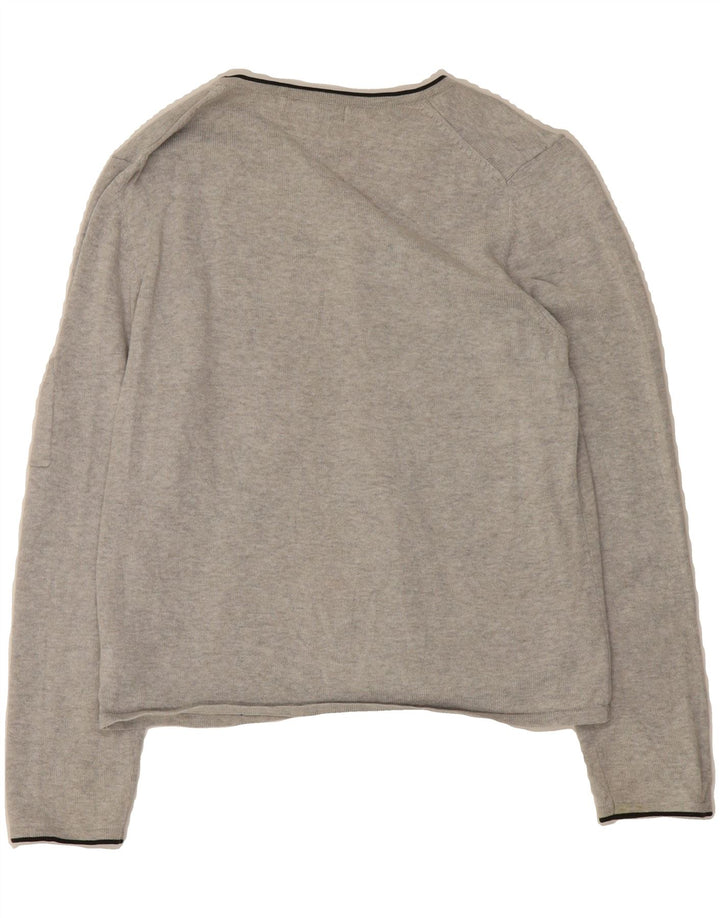 EDDIE BAUER Womens Cardigan Sweater UK 10 Small Grey Cotton Vintage Eddie Bauer and Second-Hand Eddie Bauer from Messina Hembry 