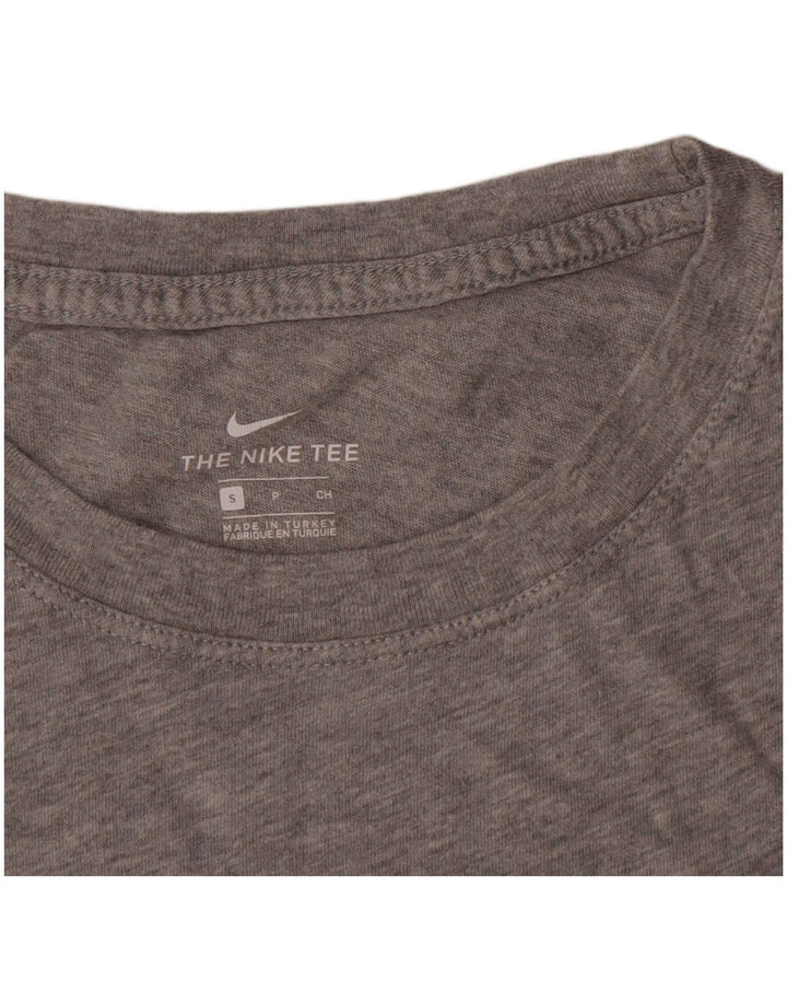 Nike Mens Graphic T-Shirt Top Small Grey Flecked Cotton