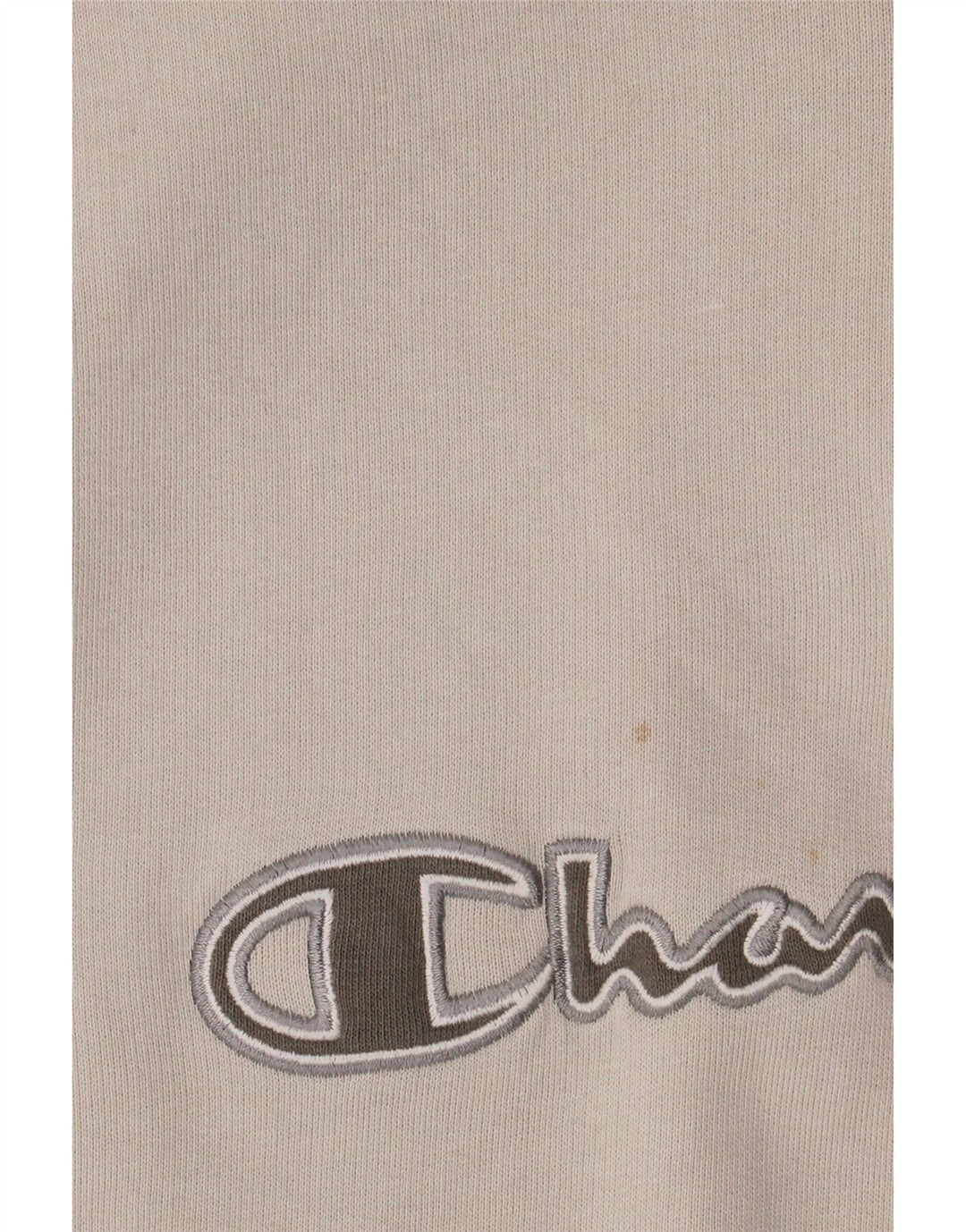 Champion Mens Graphic Zip Neck Sweatshirt Jumper Large Grey Cotton