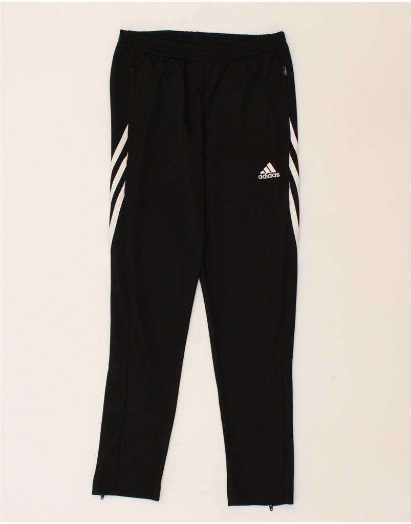 ADIDAS Boys Graphic Tracksuit Trousers 11-12 Years Large Black Polyester | Vintage Adidas | Thrift | Second-Hand Adidas | Used Clothing | Messina Hembry 