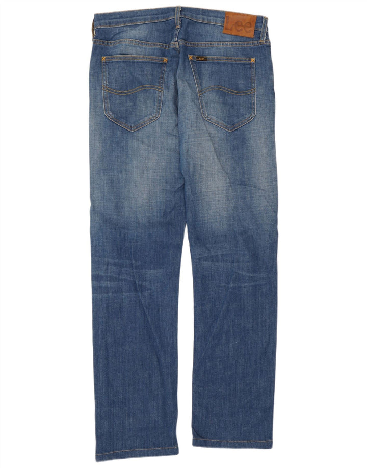 Lee Mens Daren Straight Jeans W32 L31 Blue Cotton