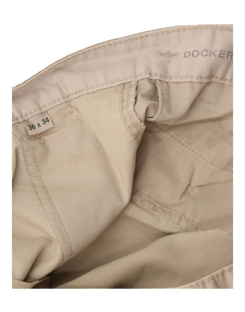 DOCKERS Mens Straight Chino Trousers W36 L34 Beige Vintage Dockers and Second-Hand Dockers from Messina Hembry 