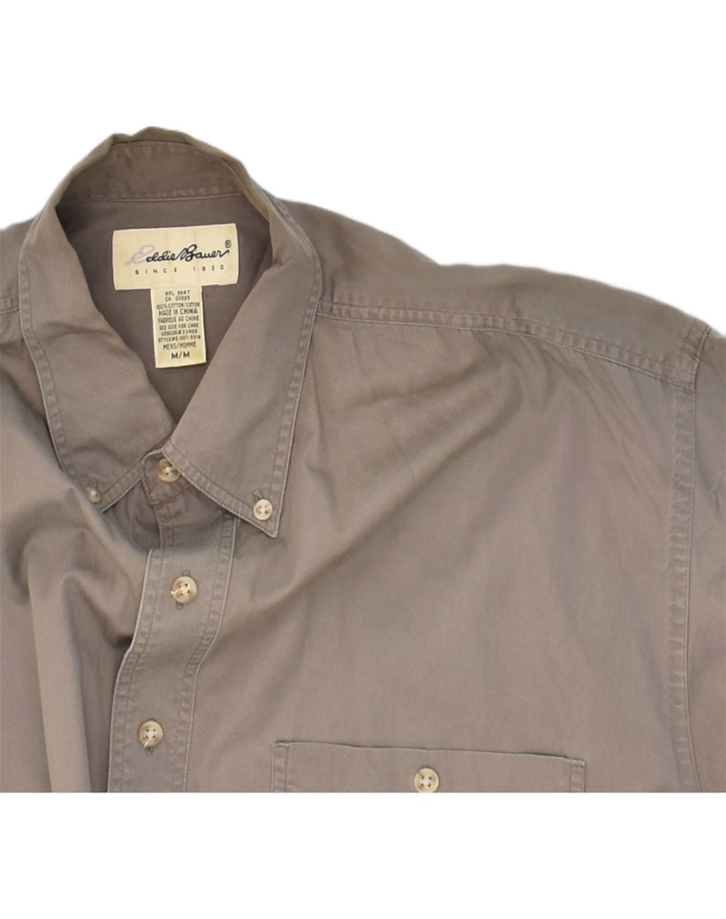 EDDIE BAUER Mens Short Sleeve Shirt Medium Brown Cotton | Vintage Eddie Bauer | Thrift | Second-Hand Eddie Bauer | Used Clothing | Messina Hembry 