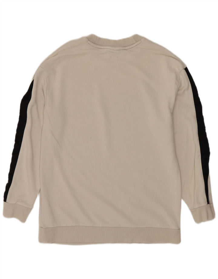 PUMA Mens Graphic Sweatshirt Jumper XS White Colourblock Cotton