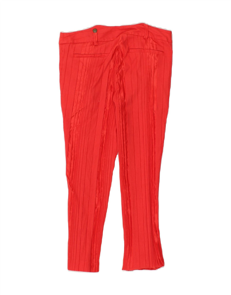 JUST CAVALLI Womens Slim Casual Trousers EU 40 Medium W30 L22 Red Cotton | Vintage Just Cavalli | Thrift | Second-Hand Just Cavalli | Used Clothing | Messina Hembry 