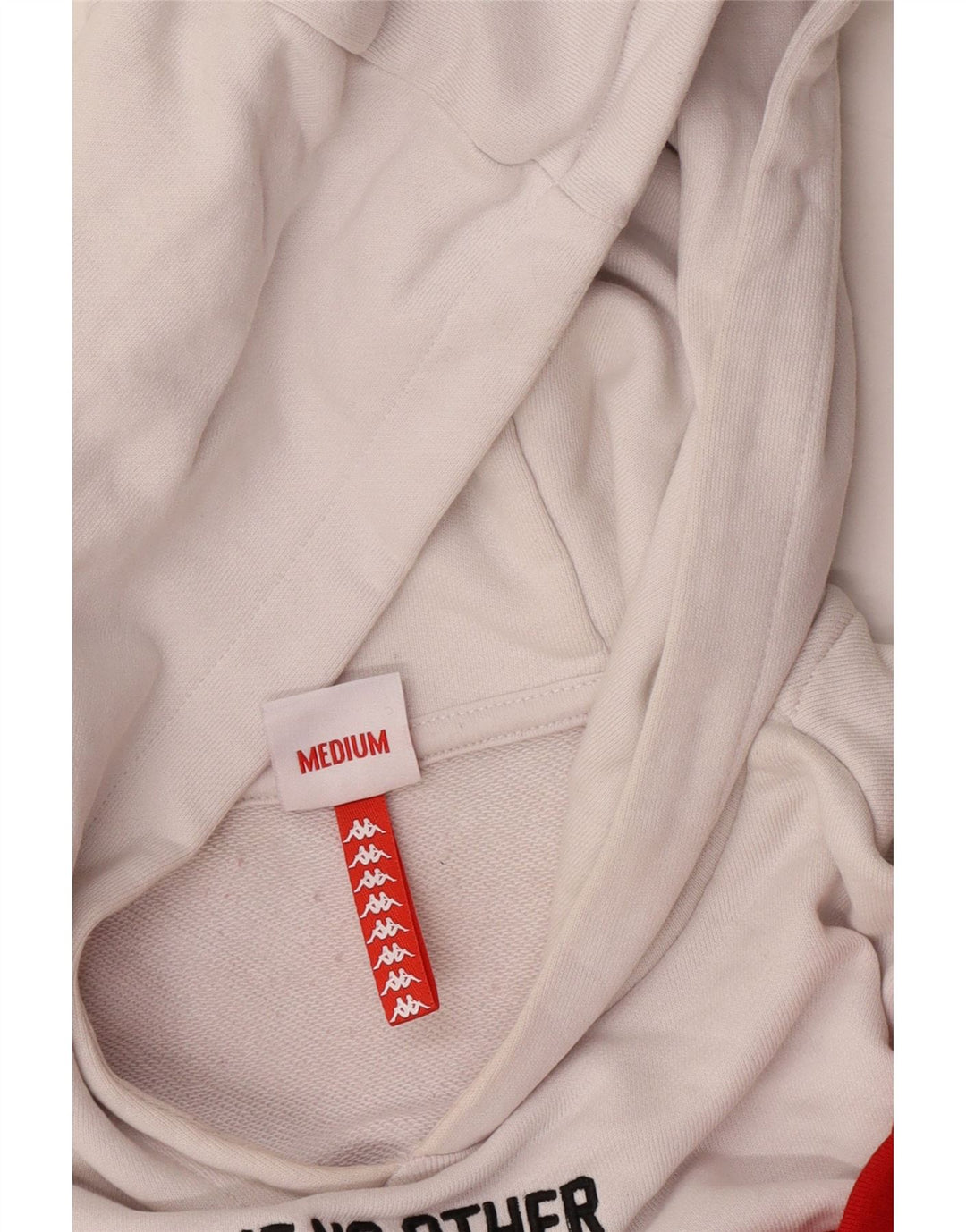 Kappa Womens Oversized Graphic Hoodie Jumper UK 14 Medium Red Colourblock