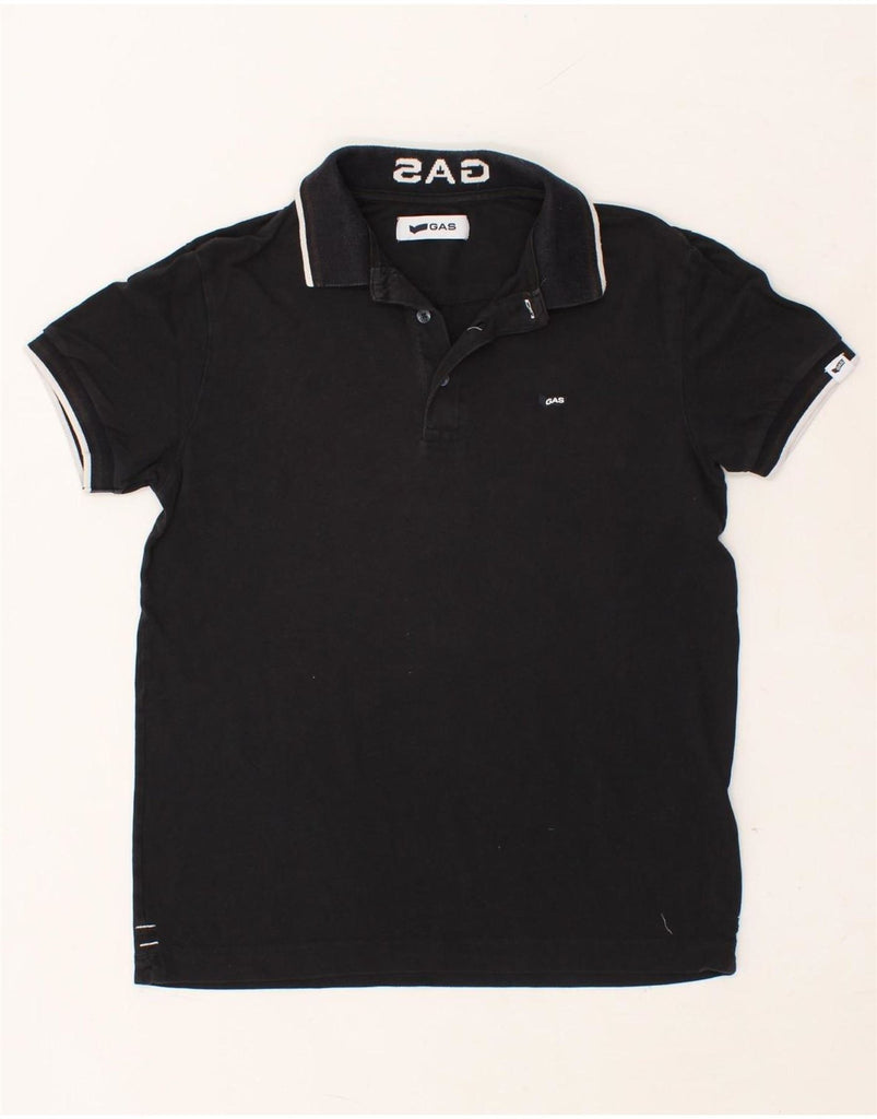 GAS Mens Polo Shirt Small Black Cotton Vintage Gas and Second-Hand Gas from Messina Hembry 