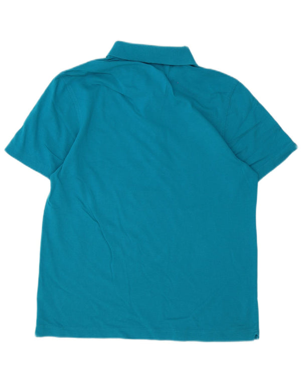 Lacoste Mens Polo Shirt Size 4 Medium Blue Cotton