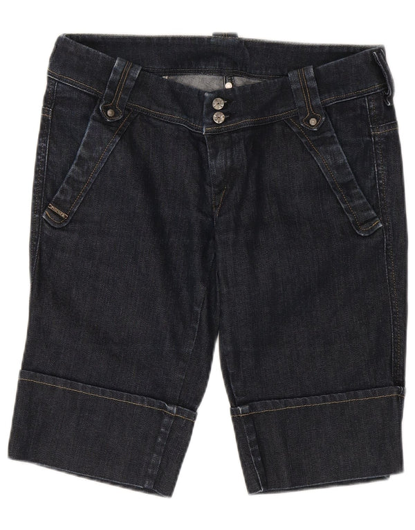 Diesel Womens Bermuda Denim Shorts W29 Medium Navy Blue Cotton