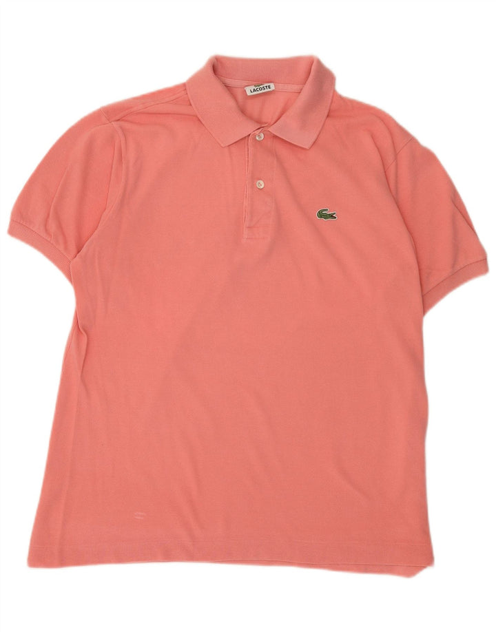 Lacoste Mens Polo Shirt Size 4 Medium Pink Cotton