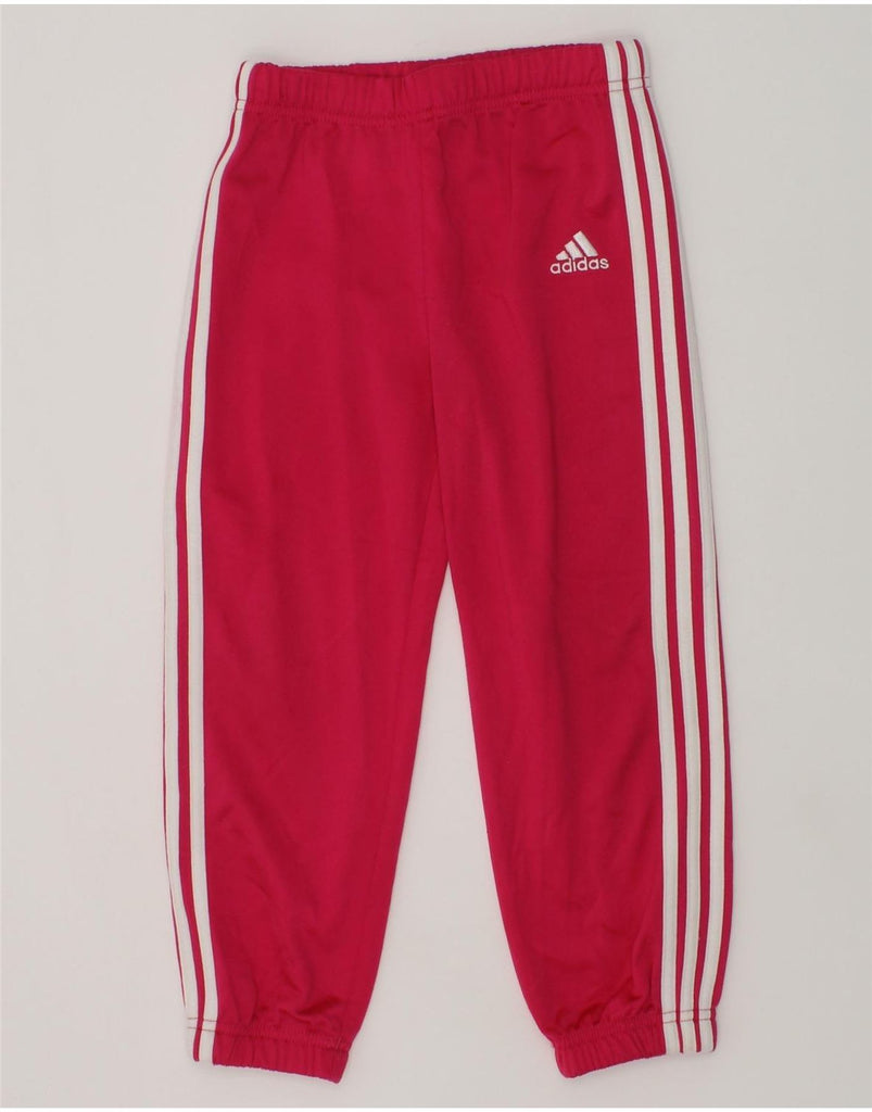 ADIDAS Girls Tracksuit Trousers Joggers 3-4 Years Pink Polyester | Vintage Adidas | Thrift | Second-Hand Adidas | Used Clothing | Messina Hembry 