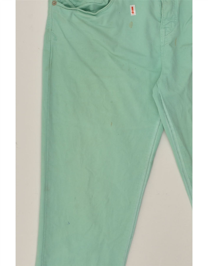 SUPERDRY Womens Low Waist Cropped Trousers W32 L25 Green Cotton | Vintage Superdry | Thrift | Second-Hand Superdry | Used Clothing | Messina Hembry 