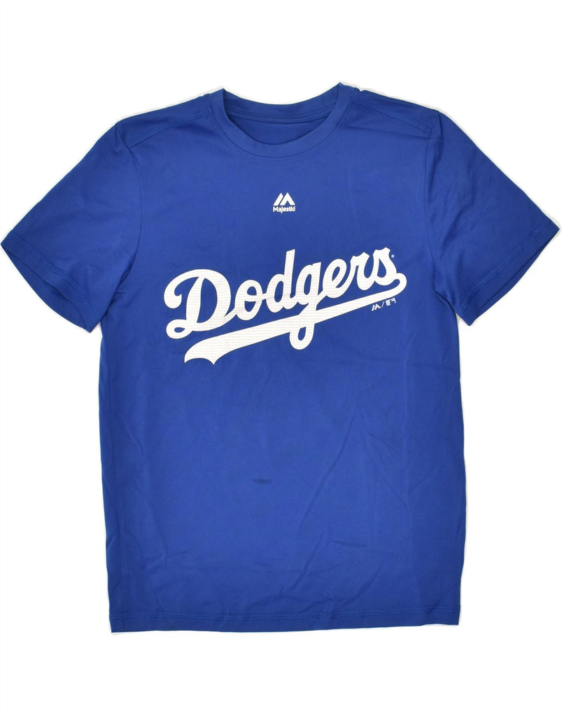 MAJESTIC Boys Dodgers Graphic T-Shirt Top 11-12 Years Medium  Blue | Vintage Majestic | Thrift | Second-Hand Majestic | Used Clothing | Messina Hembry 