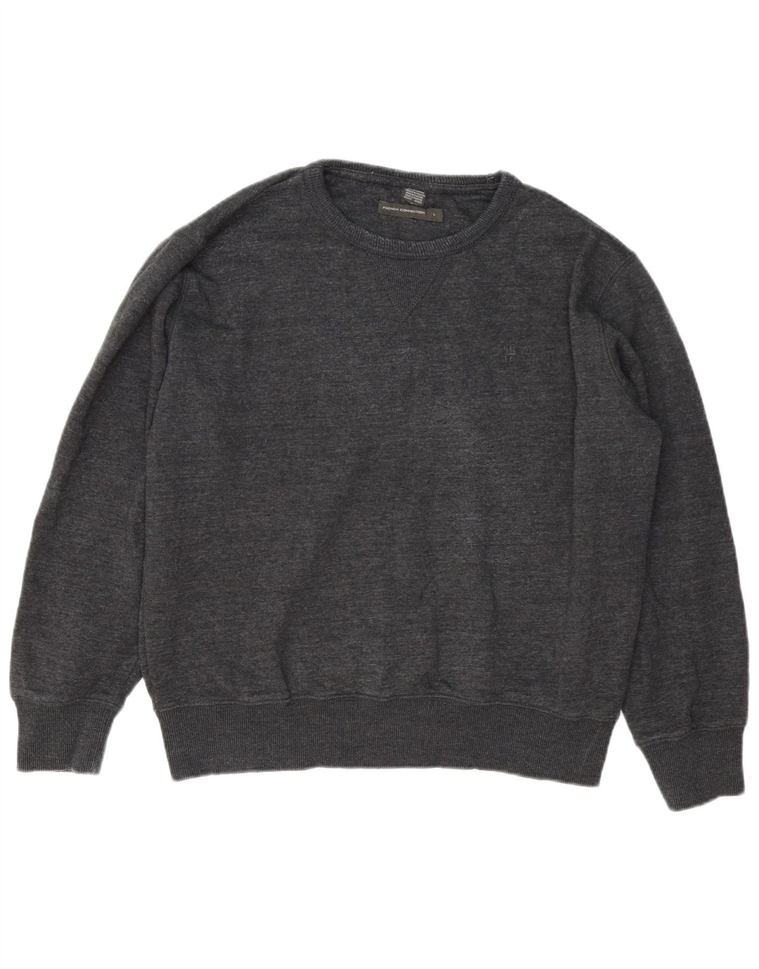 French Connection Mens Sweatshirt Jumper Large Grey Cotton