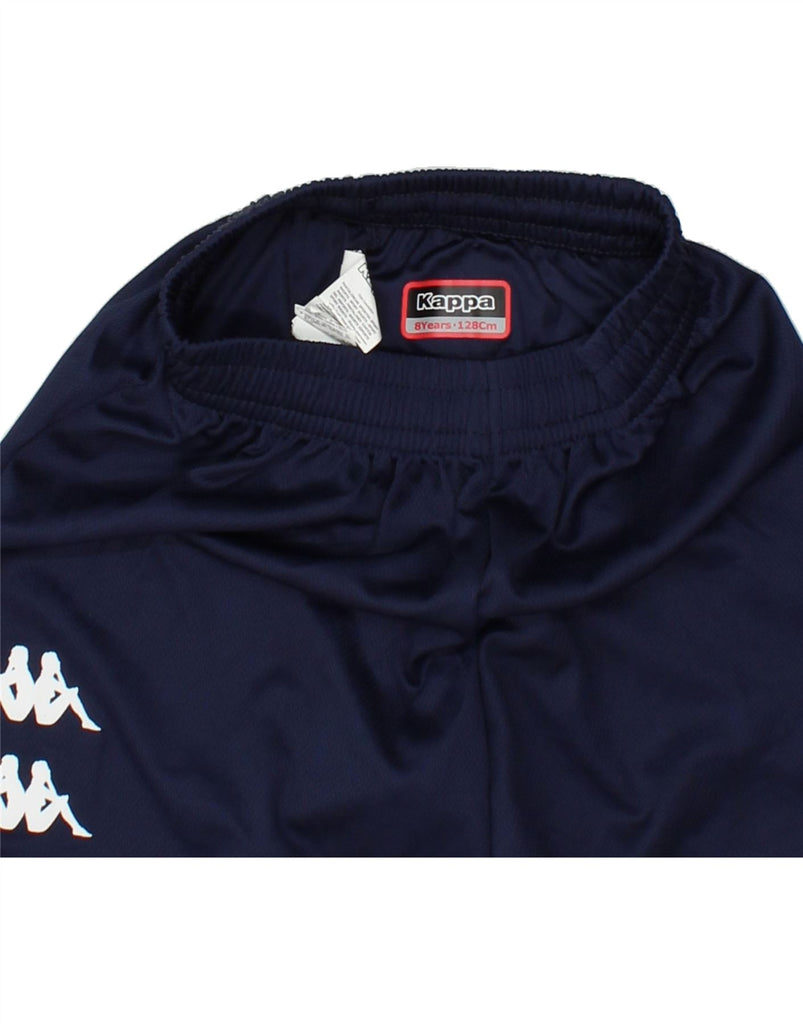 KAPPA Boys Graphic Sport Shorts 7-8 Years Navy Blue Polyester | Vintage Kappa | Thrift | Second-Hand Kappa | Used Clothing | Messina Hembry 