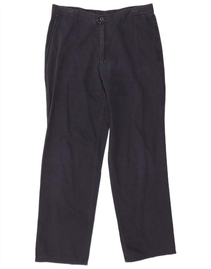 Dockers Mens Straight Chino Trousers W36 L32 Navy Blue